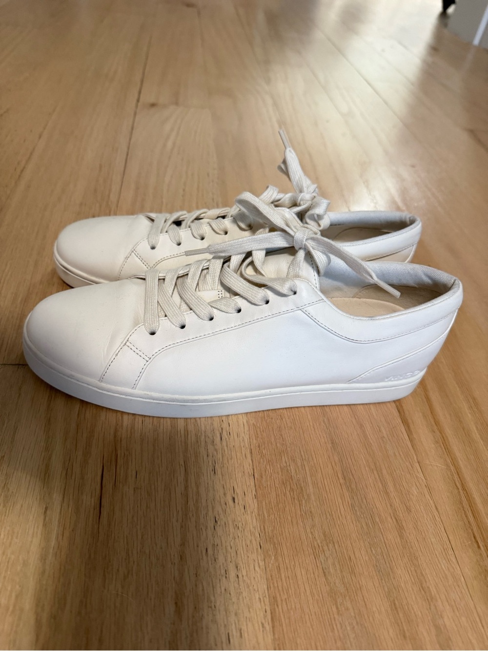 Vince Minimalist White Leather Sneakers